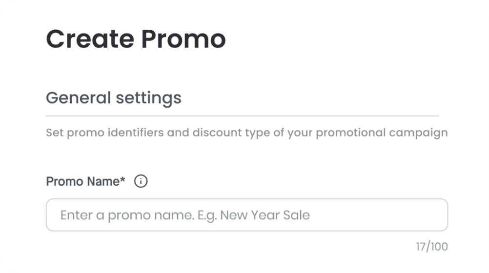 2. Set up promotions via Dashboard